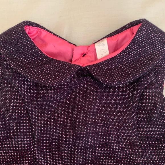 Euc girls black and pink metallic dress size 4T - Picture 3 of 4